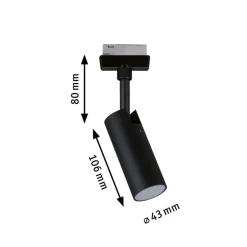 Paulmann URail LED-spot Tubo sort 3.000 K