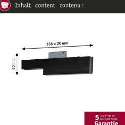 Paulmann URail skinneadapter Zigbee 3.0, sort mat