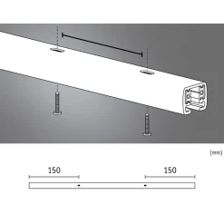 Paulmann URail-skinne, hvid, længde 50 cm, aluminium