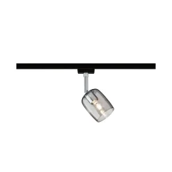 Paulmann URail Spot Blossom sort, røgfarvet glas