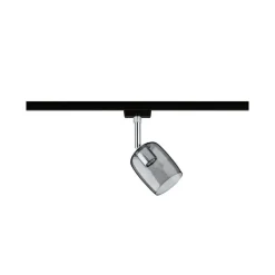 Paulmann URail Spot Blossom sort, røgfarvet glas