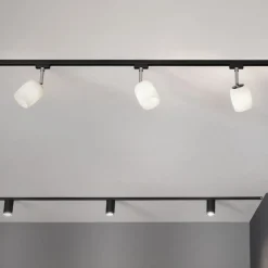Paulmann URail Spot Blossom sort, satineret glas