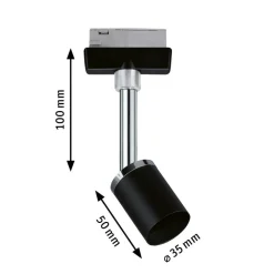Paulmann URail Spotlight Pure II, dæmpbar mat sort