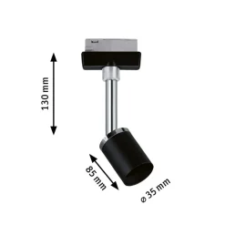 Paulmann URail Spotlight Pure II, dæmpbar mat sort