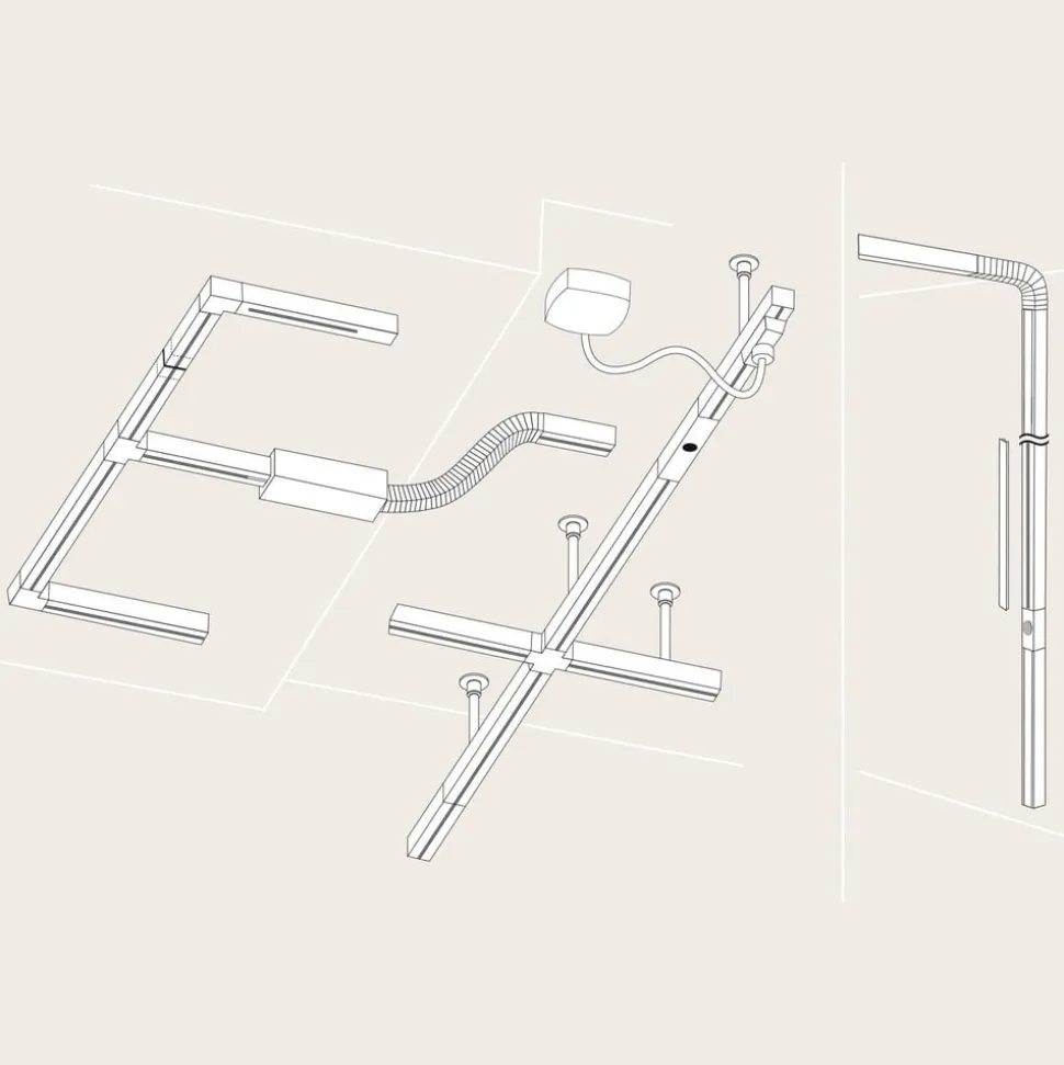 Paulmann URail systemskinne, 100 cm, sort mat