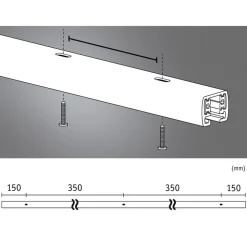 Paulmann URail systemskinne, 100 cm, sort mat