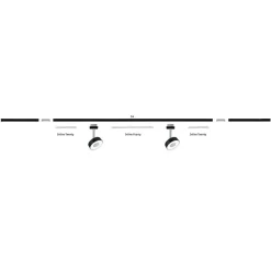 Paulmann URail systemskinne, 50 cm, sort mat