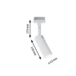 Paulmann URail Tubo LED-spot, hvid