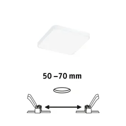 Paulmann Veluna Edge IP44 4000K dimm 9x9cm
