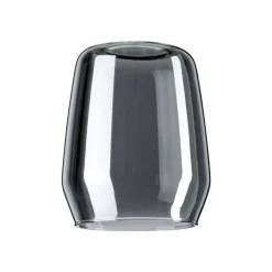 Paulmann Vento lampeskærm, røggrå, Ø 8 cm, glas