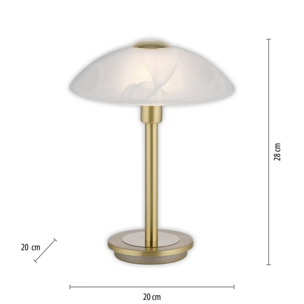 Paul Neuhaus Enova bordlampe, mat messing