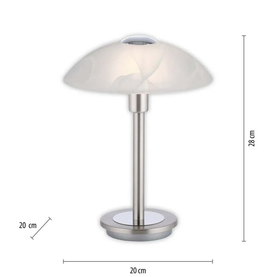 Paul Neuhaus Enova bordlampe, stålfarvet