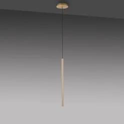Paul Neuhaus Flute LED-hængelampe 1 lyskilde messing