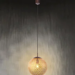 Paul Neuhaus Greta hængelampe, Ø 30 cm, guldfarvet, metal