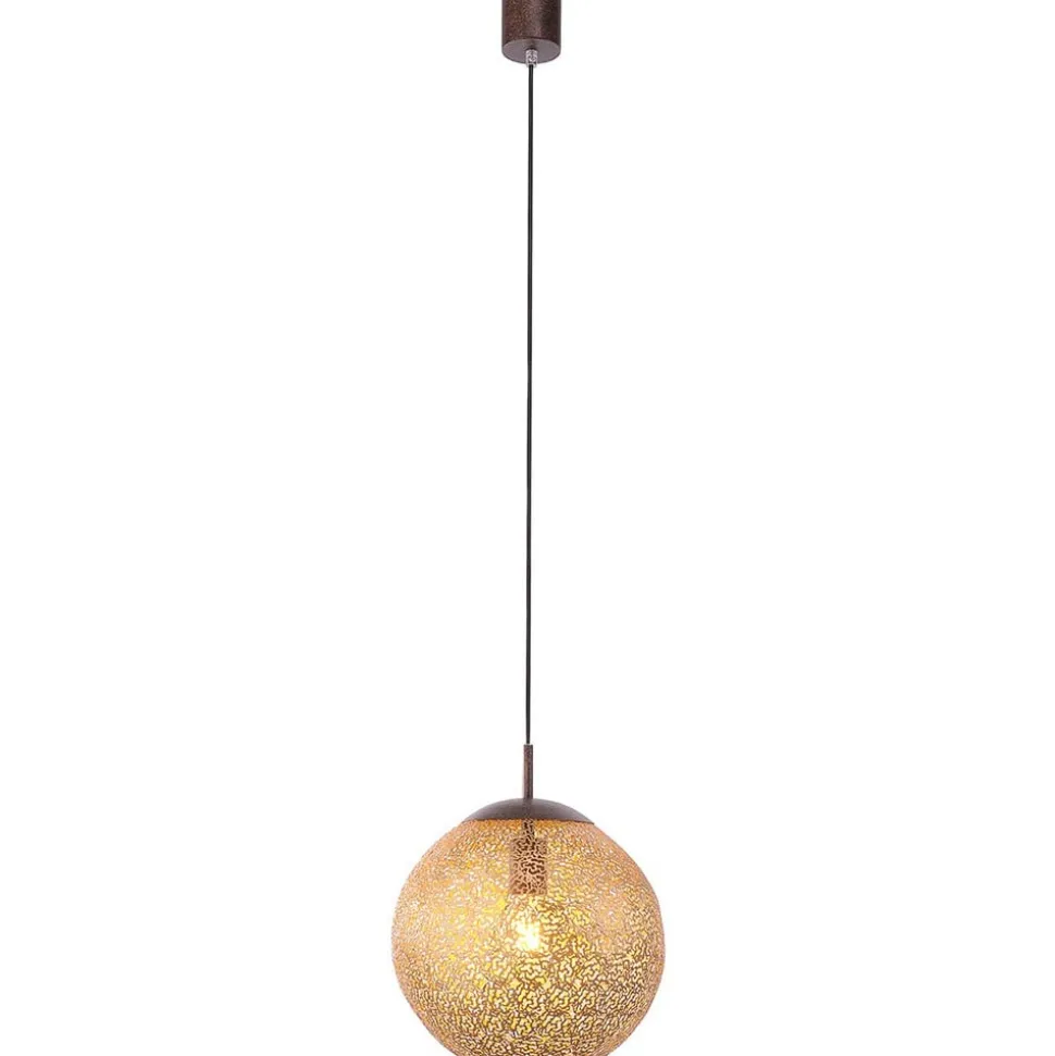 Paul Neuhaus Greta hængelampe, Ø 30 cm, guldfarvet, metal