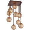 Paul Neuhaus Greta loftlampe, 55 cm, 9 lyskilder, metal, G9
