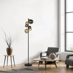 Paul Neuhaus gulvlampe Popsicle, glas, 155 cm høj, G9