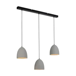 Paul Neuhaus hængelampe Eton, 3.lyskilder, 100 cm, beton, G9