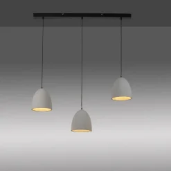 Paul Neuhaus hængelampe Eton, 3.lyskilder, 100 cm, beton, G9
