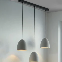Paul Neuhaus hængelampe Eton, 3.lyskilder, 100 cm, beton, G9