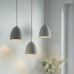 Paul Neuhaus hængelampe Eton, 3.lyskilder, 100 cm, beton, G9