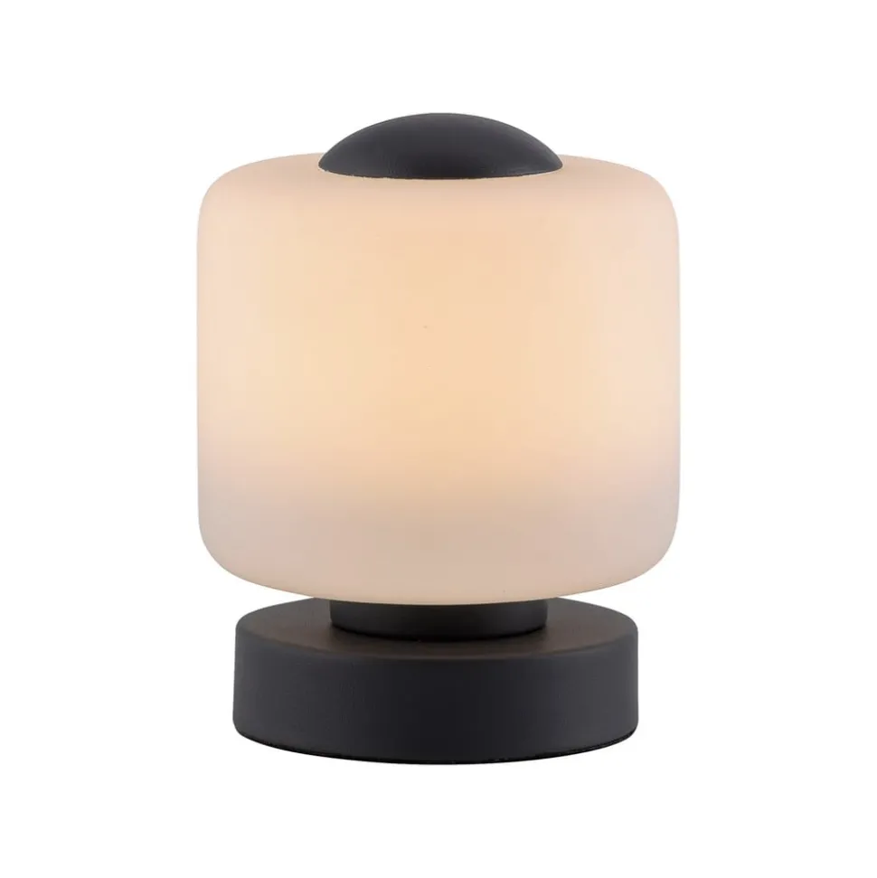 Paul Neuhaus LED-bordlampe Bota, antracit, glas, dæmpbar