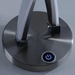 Paul Neuhaus LED-bordlampe Polina, sølv, metal, dæmpbar