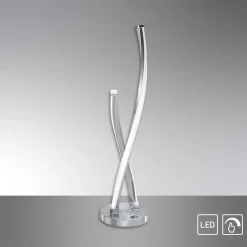 Paul Neuhaus LED-bordlampe Polina, sølv, metal, dæmpbar