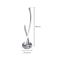 Paul Neuhaus LED-bordlampe Polina, sølv, metal, dæmpbar