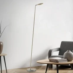 Paul Neuhaus LED-gulvlampe Akku-Bente, messing, CCT, USB-C