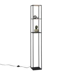 Paul Neuhaus LED-gulvlampe Contura, sort, metal, 140 cm