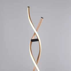 Paul Neuhaus LED-gulvlampe Polina, guld, metal, dæmpbar