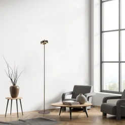 Paul Neuhaus LED-gulvlampe Q-Rotate mørkebrun 140 cm