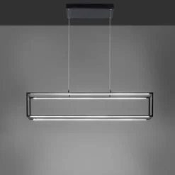 Paul Neuhaus LED-hængelampe Contura, sort, 105 cm