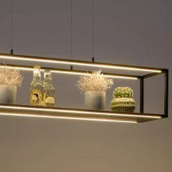 Paul Neuhaus LED-hængelampe Contura, sort, 105 cm