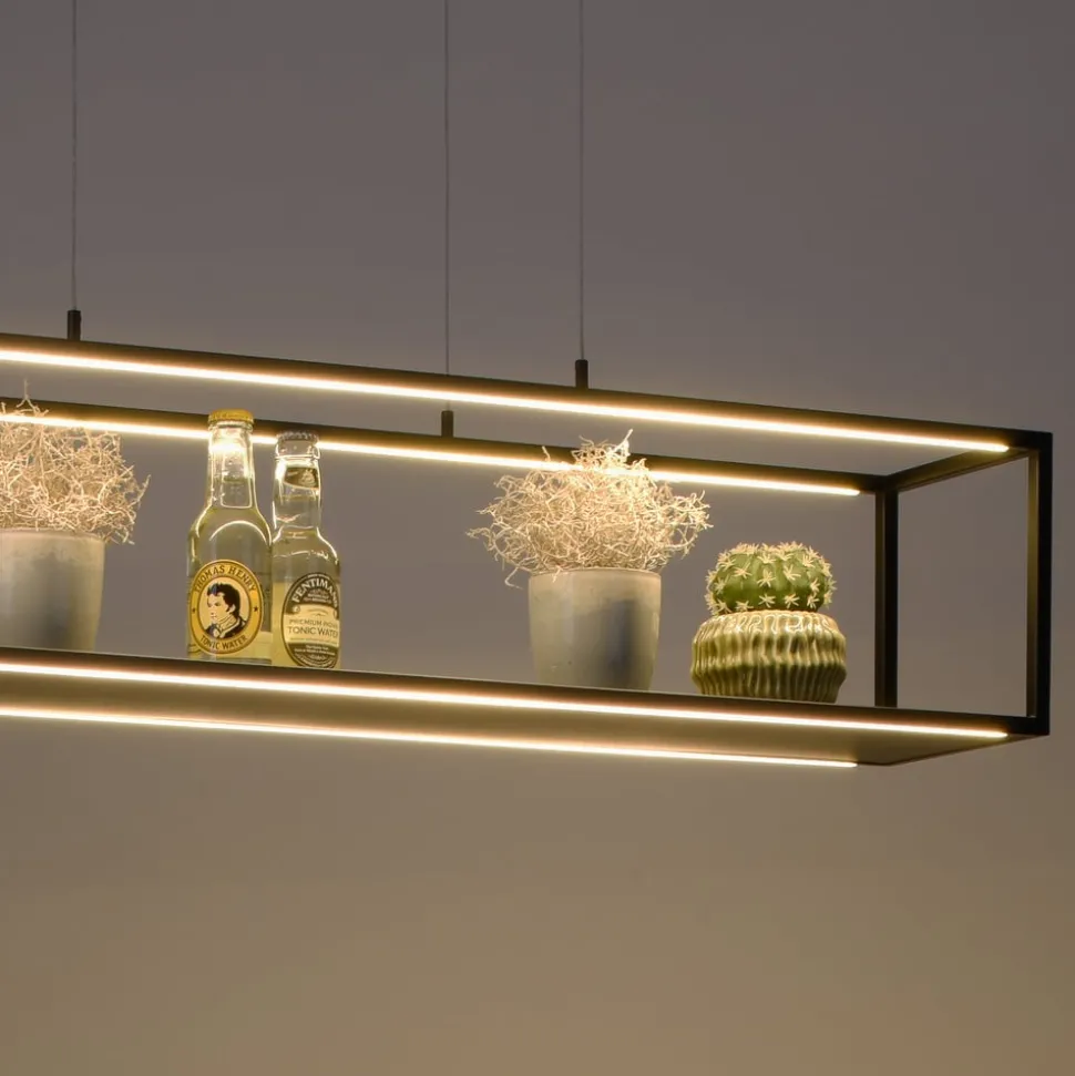 Paul Neuhaus LED-hængelampe Contura, sort, 105 cm