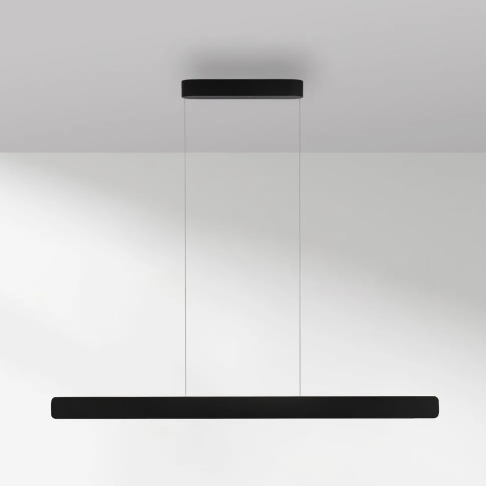 Paul Neuhaus LED-hængelampe Q-Stretto, sort, 120 cm