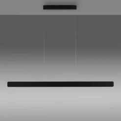 Paul Neuhaus LED-hængelampe Q-Stretto, sort, 120 cm