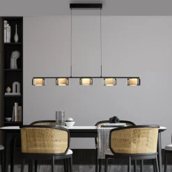 Paul Neuhaus LED-hængelampe Rika, 119 cm, glas, dæmpbar