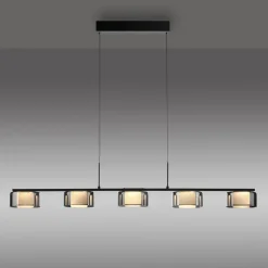 Paul Neuhaus LED-hængelampe Rika, 119 cm, glas, dæmpbar