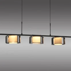 Paul Neuhaus LED-hængelampe Rika, 119 cm, glas, dæmpbar
