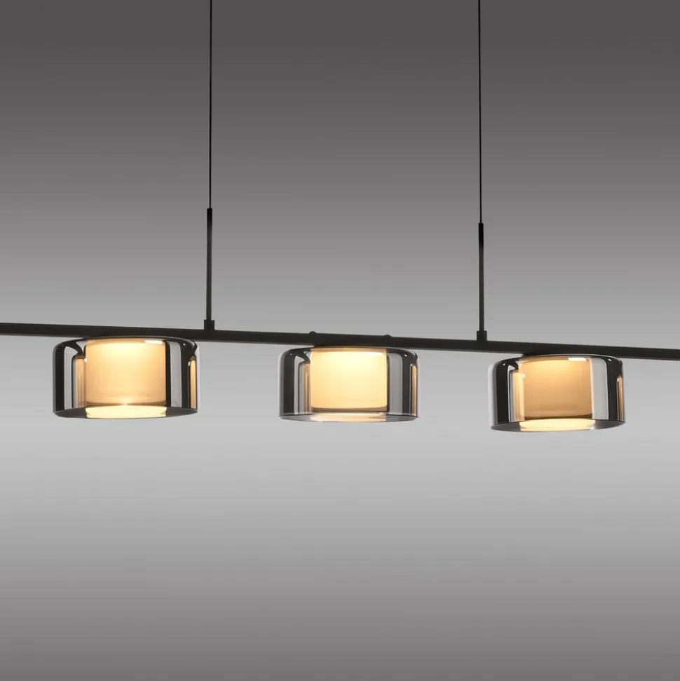 Paul Neuhaus LED-hængelampe Rika, 119 cm, glas, dæmpbar