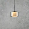 Paul Neuhaus LED-hængelampe Rika, Ø 15 cm, glas, dæmpbar
