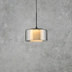 Paul Neuhaus LED-hængelampe Rika, Ø 15 cm, glas, dæmpbar