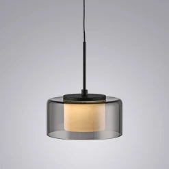 Paul Neuhaus LED-hængelampe Rika, Ø 15 cm, glas, dæmpbar
