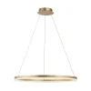 Paul Neuhaus LED-hængelampe Titus, Ø 80 cm, messing, dæmpbar
