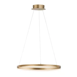 Paul Neuhaus LED-hængelampe Titus, Ø 60 cm, messing, dæmpbar