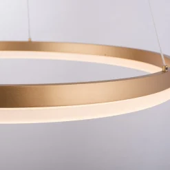 Paul Neuhaus LED-hængelampe Titus, Ø 60 cm, messing, dæmpbar