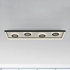 Paul Neuhaus LED-loftlampe Dune, 100 cm, sort, CCT, dæmpbar.