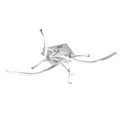 Paul Neuhaus LED-loftlampe Polina, 4 lyskilder, sølv, dæmpbar